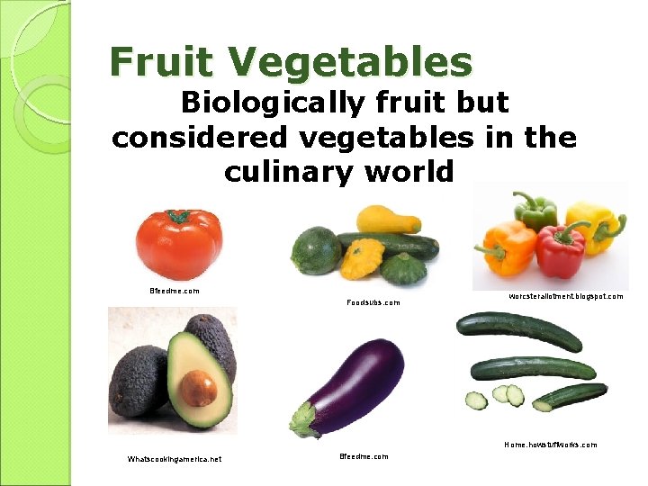 Culinary Arts Vegetables curiousphotos blogspot com 1 Objectives