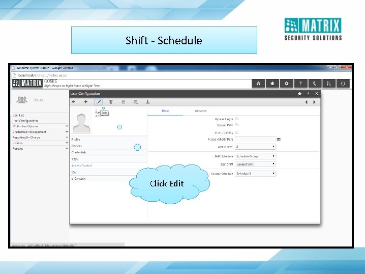 Shift - Schedule Click Edit 