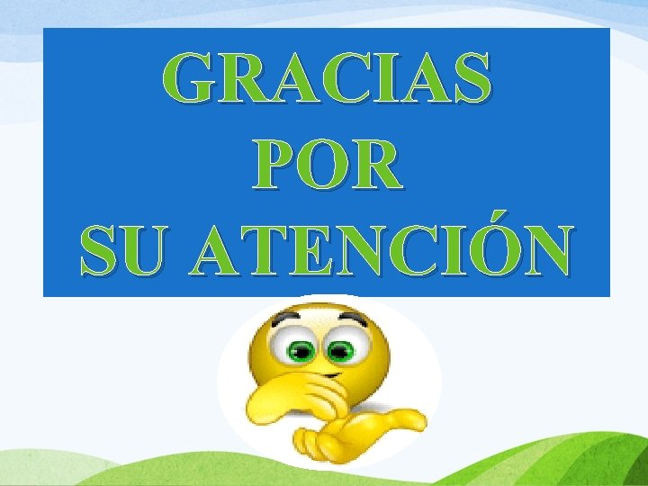 GRACIAS POR SU ATENCIÓN 