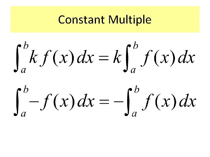 Constant Multiple 