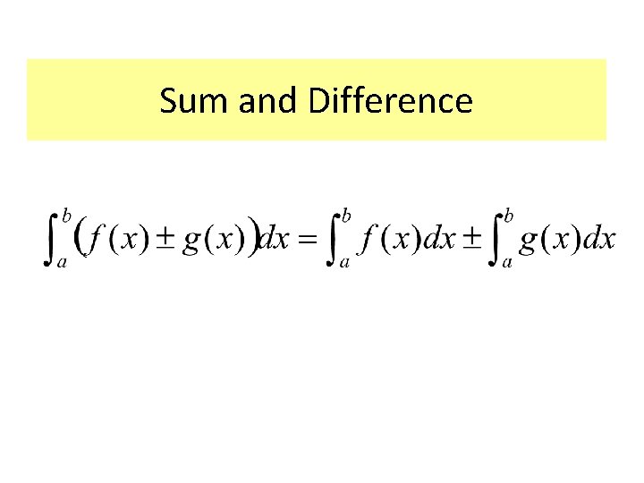 Sum and Difference 