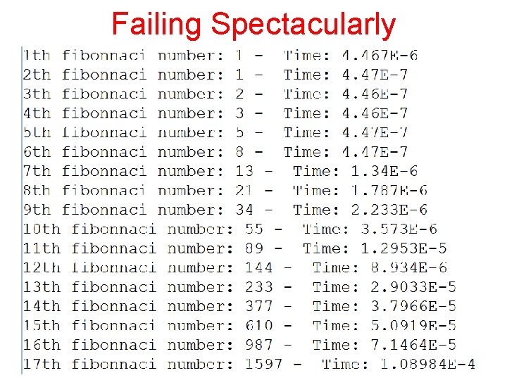 Failing Spectacularly CS 314 Dynamic Programming 6 Failing Spectacularly CS 314 Dynamic Programming 6