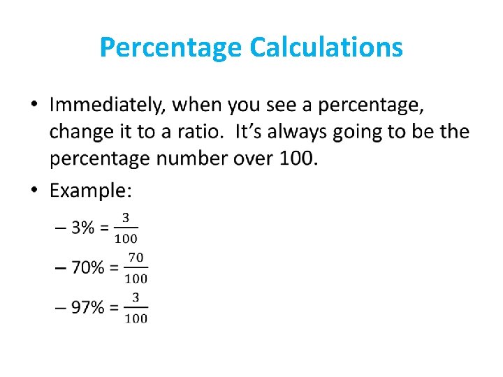 Percentage Calculations • 