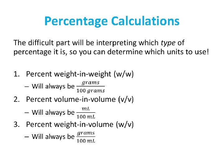 Percentage Calculations • 
