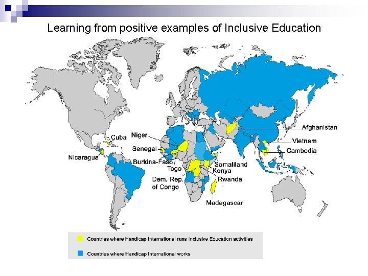 Learning from positive examples of Inclusive Education 