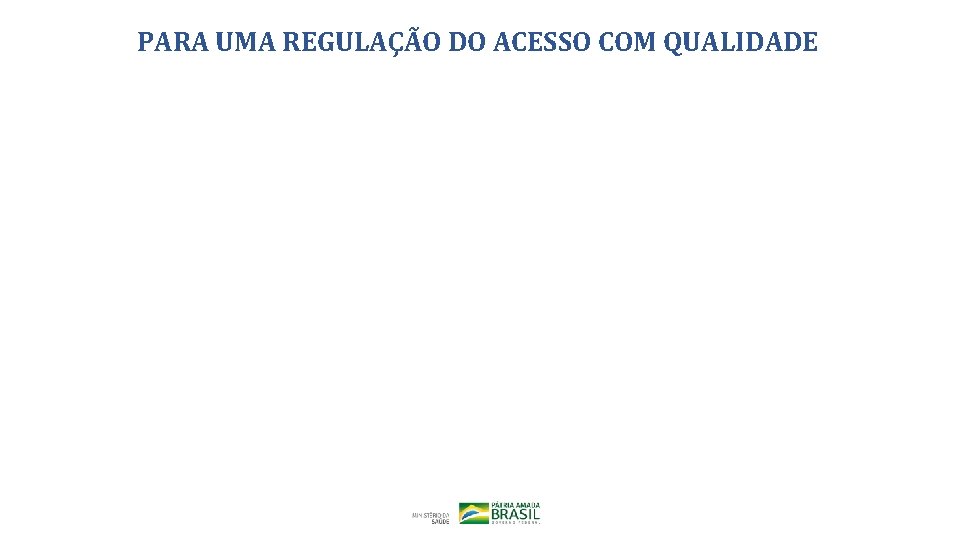 PARA UMA REGULAÇÃO DO ACESSO COM QUALIDADE PROGRAMAÇÃO DAS AÇÕES E SERVIÇOS DE SAÚDE,