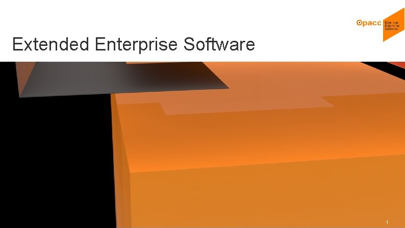Extended Enterprise Software Opacc, CH-Kriens/Lucerne Opacc. Connect 2014 30. 10. 2014 1 