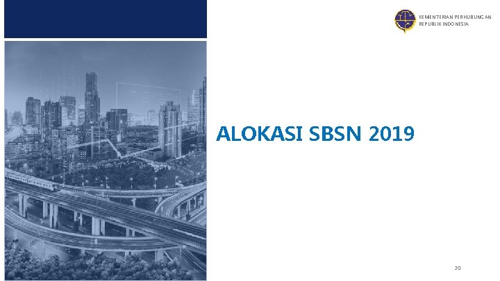 KEMENTERIAN PERHUBUNGAN REPUBLIK INDONESIA ALOKASI SBSN 2019 20 