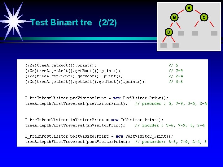 A B Test Binært tre (2/2) D C 