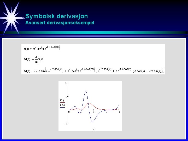 Symbolsk derivasjon Avansert derivasjonseksempel 