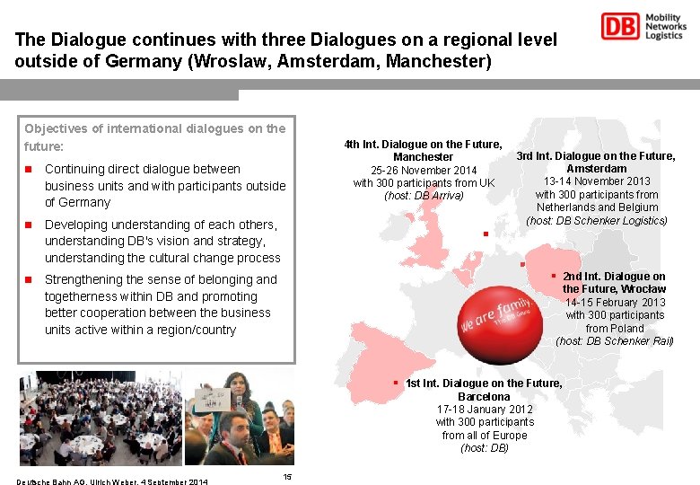 The Dialogue continues with three Dialogues on a regional level outside of Germany (Wroslaw,