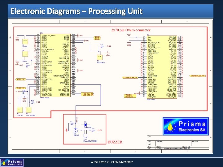 Electronic Diagrams – Processing Unit WPSS Phase 2 – CERN 14/762012 