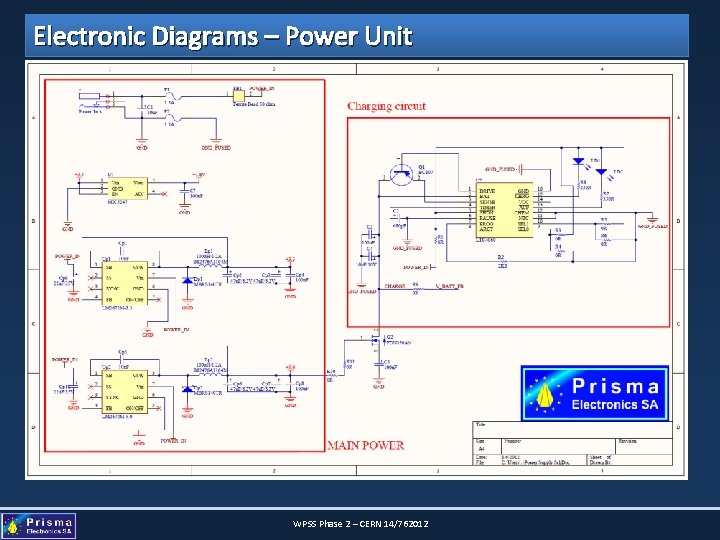 Electronic Diagrams – Power Unit WPSS Phase 2 – CERN 14/762012 