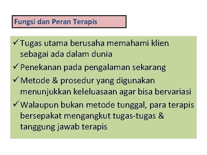 Prosesproses Terapeutik Pada Terapi Eksistensial Humanistik Prof Dr
