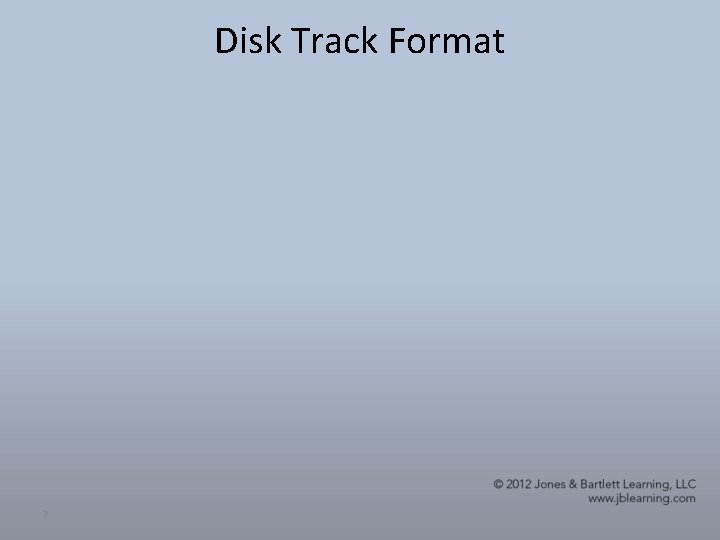 Disk Track Format 7 Disk Track Format 7