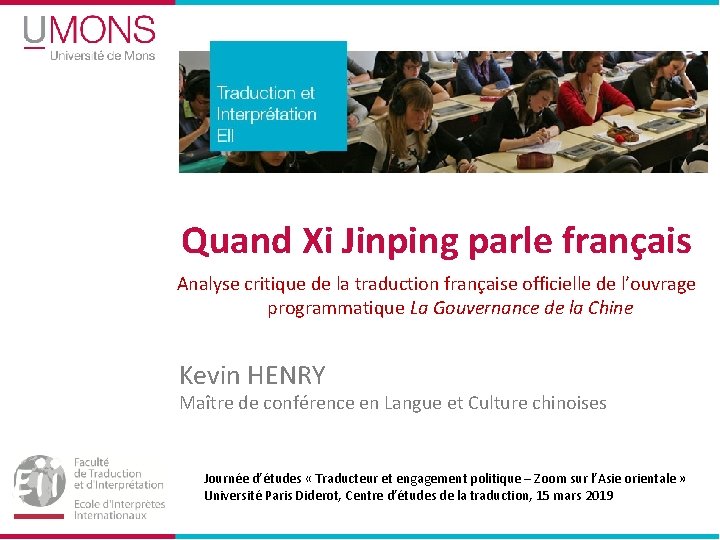 Quand Xi Jinping parle français Analyse critique de la traduction française officielle de l’ouvrage