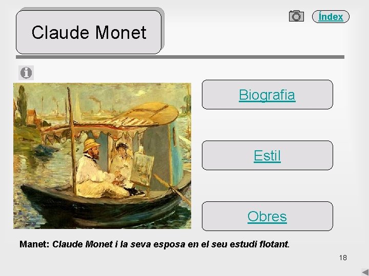 Índex Claude Monet Biografia Estil Obres Manet: Claude Monet i la seva esposa en
