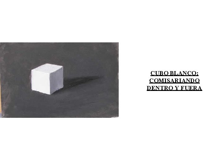 CUBO BLANCO: COMISARIANDO DENTRO Y FUERA 