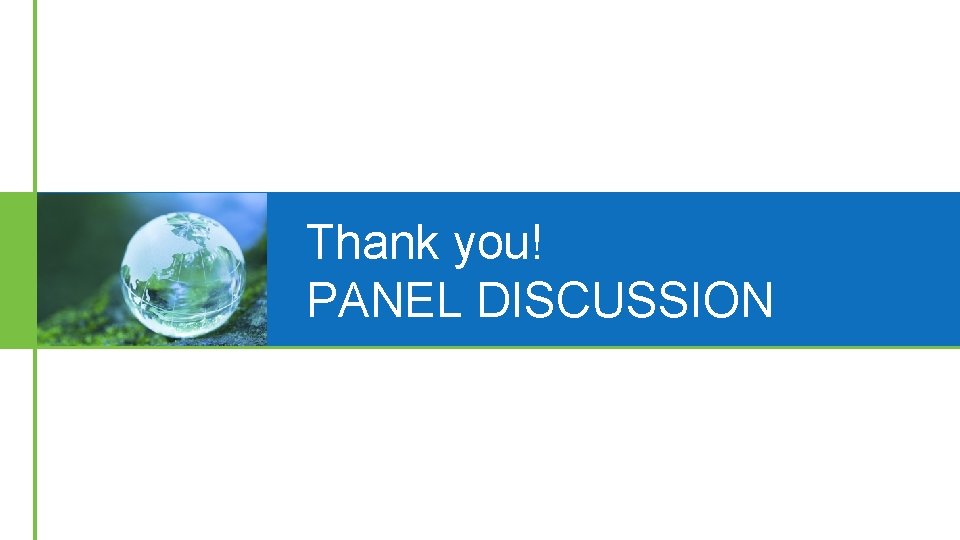 Thank you! PANEL DISCUSSION 