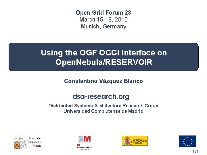 Open Grid Forum 28 March 15 18 2010