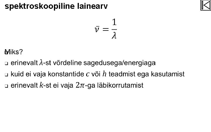 spektroskoopiline lainearv q 