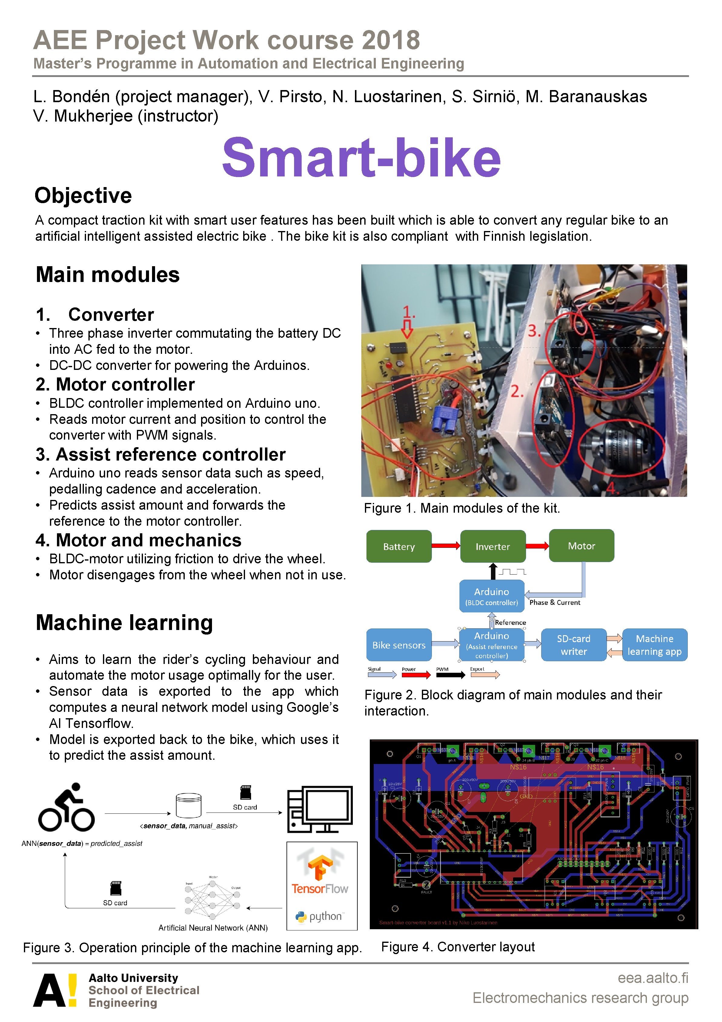 AEE Project Work course 2018 Master’s Programme in Automation and Electrical Engineering L. Bondén