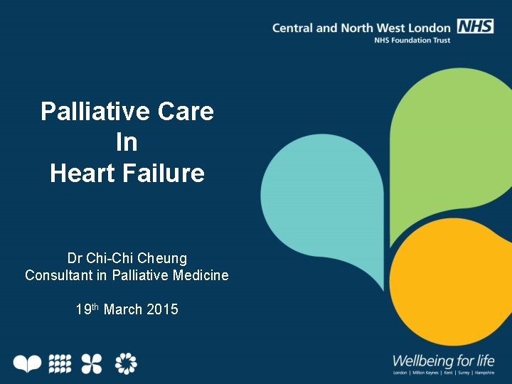 Palliative Care In Heart Failure Dr Chi-Chi Cheung Consultant in Palliative Medicine 19 th
