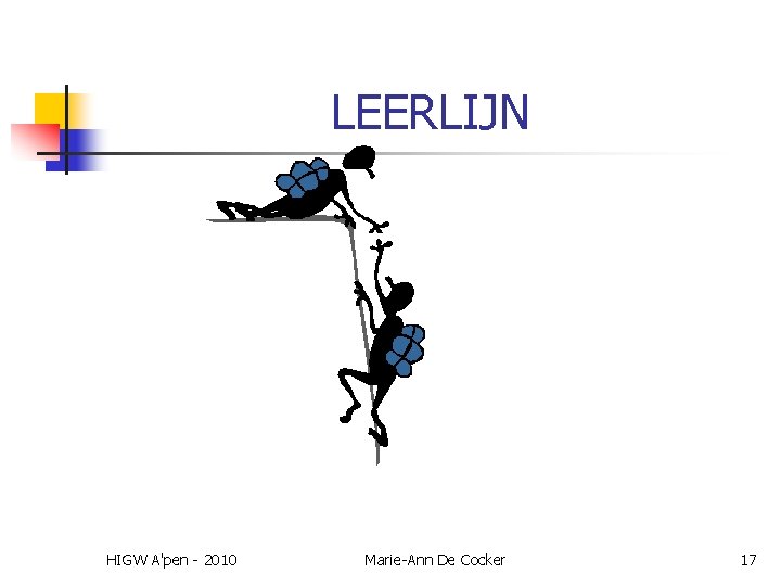 LEERLIJN HIGW A'pen - 2010 Marie-Ann De Cocker 17 