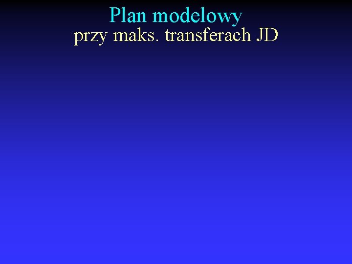 Plan modelowy przy maks. transferach JD 