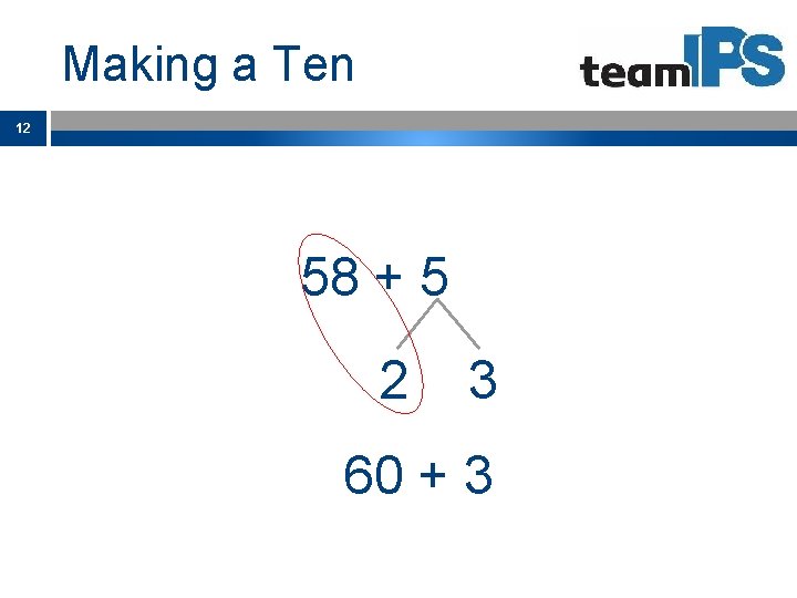 Making a Ten 12 58 + 5 2 3 60 + 3 