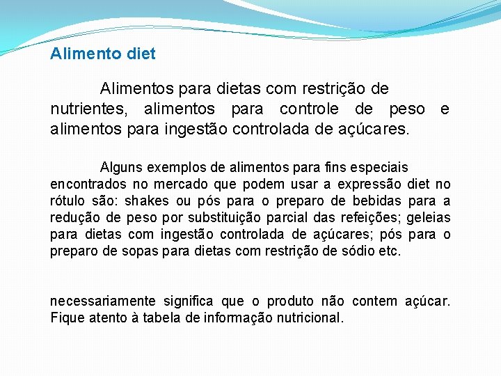 Alimento diet Alimentos para dietas com restrição de nutrientes, alimentos para controle de peso