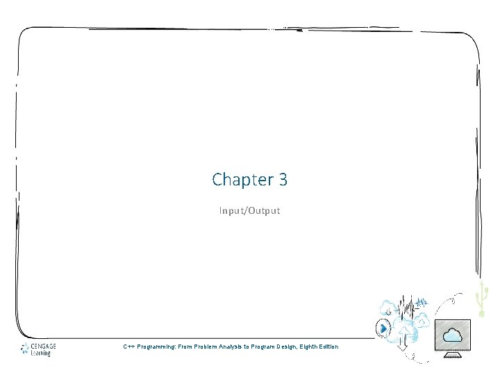 Chapter 3 Input/Output C++ Programming: From Problem Analysis to Program Design, Eighth Edition 