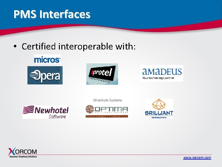 Integrated Hospitality Telephony Solution Vo IP PBX PMS