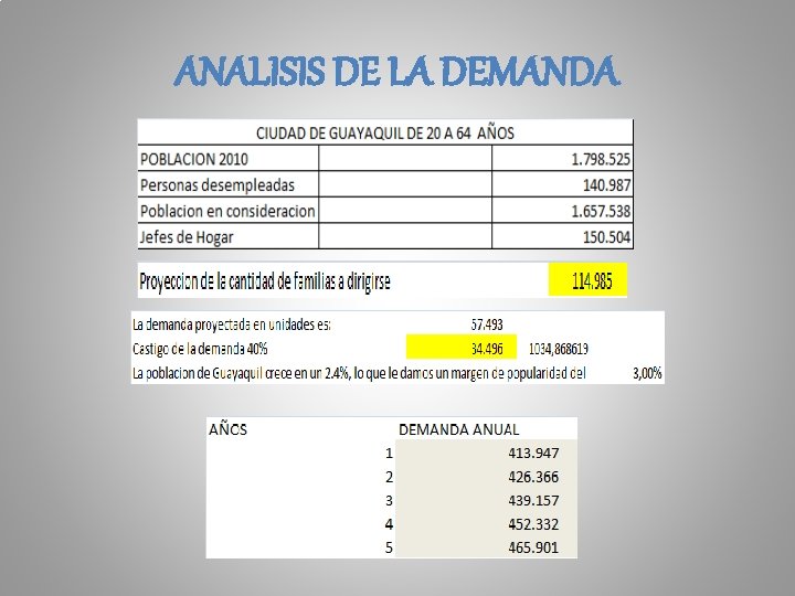 ANALISIS DE LA DEMANDA 