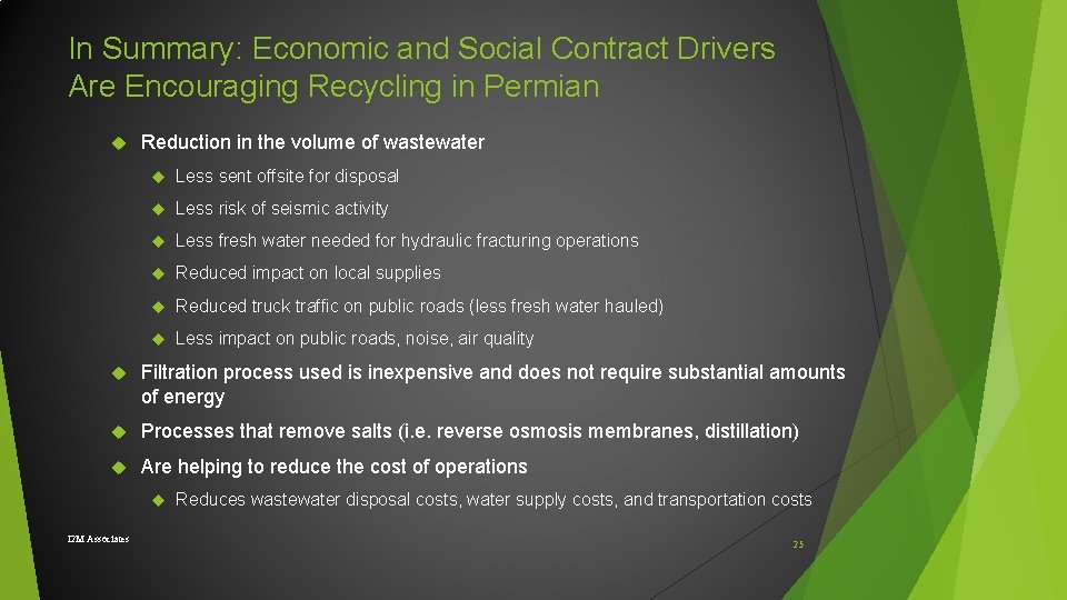 In Summary: Economic and Social Contract Drivers Are Encouraging Recycling in Permian Reduction in