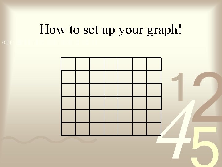 How to set up your graph! 