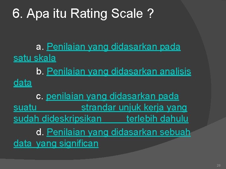 Penggunaan Scale