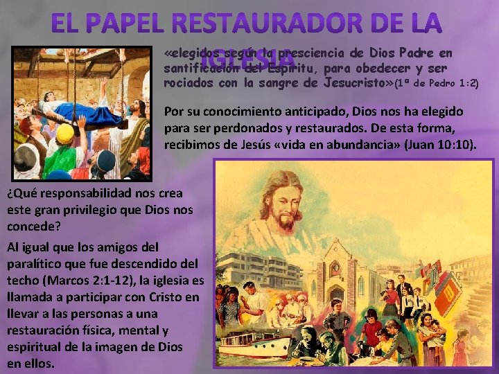 «elegidos según la presciencia de Dios Padre en santificación del Espíritu, para obedecer «elegidos según la presciencia de Dios Padre en santificación del Espíritu, para obedecer