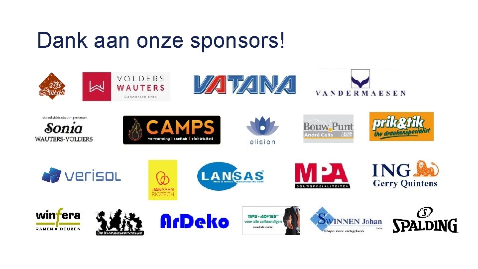 Dank aan onze sponsors! 