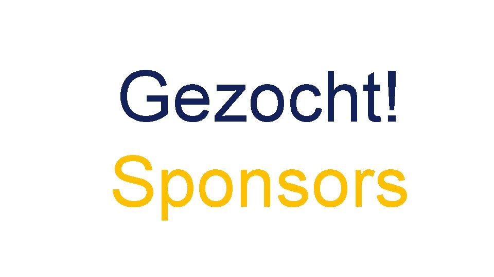 Gezocht! Sponsors 