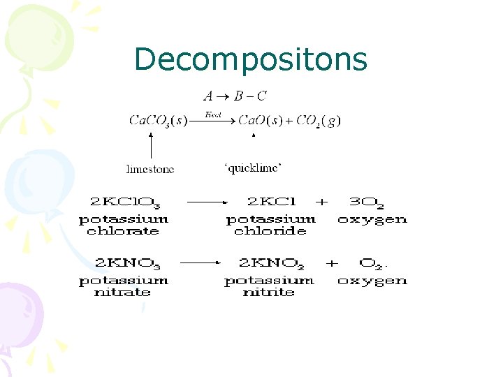 Decompositons 