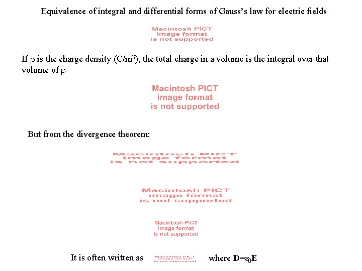 Equivalence of integral and differential forms of Gauss’s law for electric fields If r