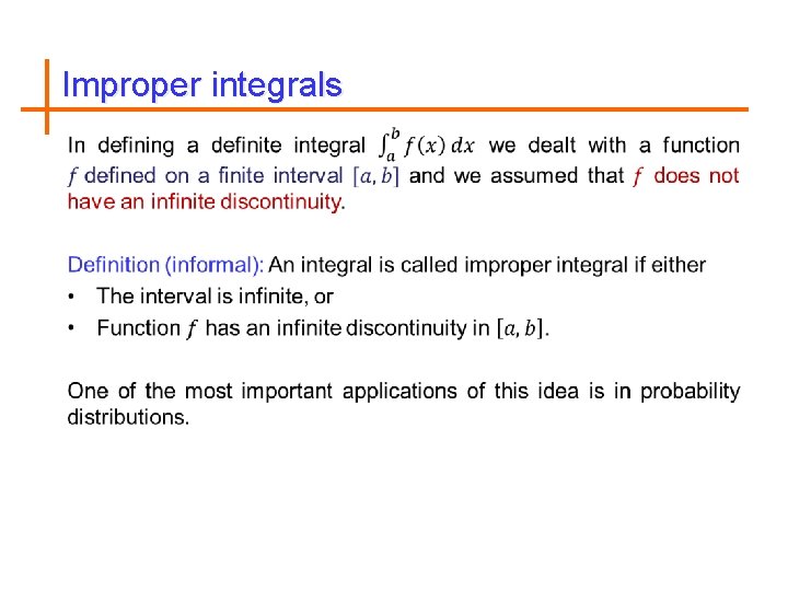 Improper integrals 