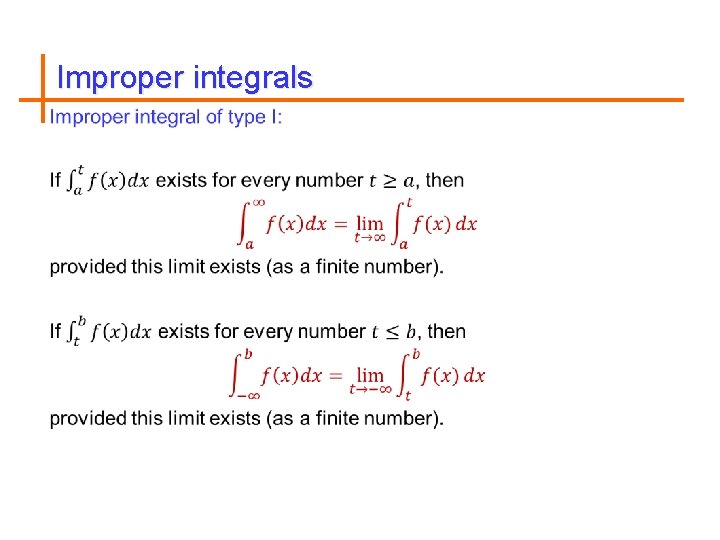 Improper integrals 