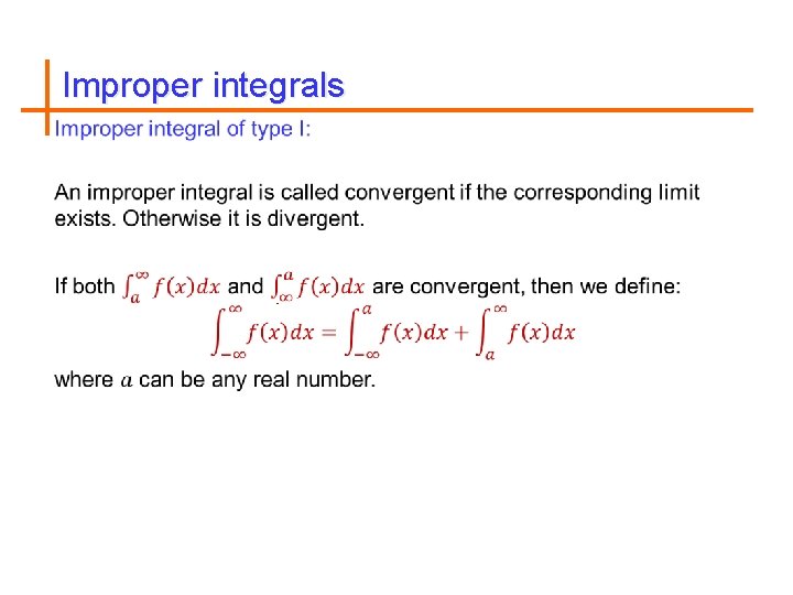 Improper integrals 