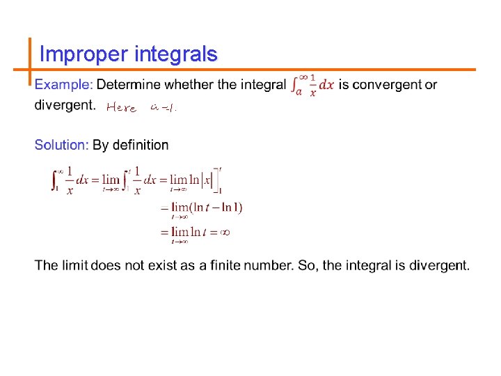 Improper integrals 