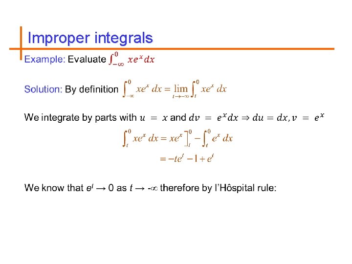 Improper integrals 