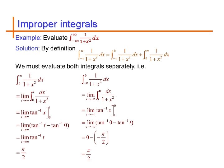 Improper integrals 