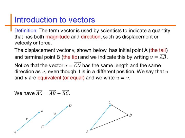 Introduction to vectors 