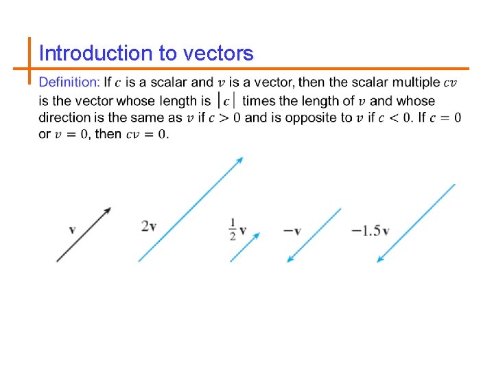 Introduction to vectors 